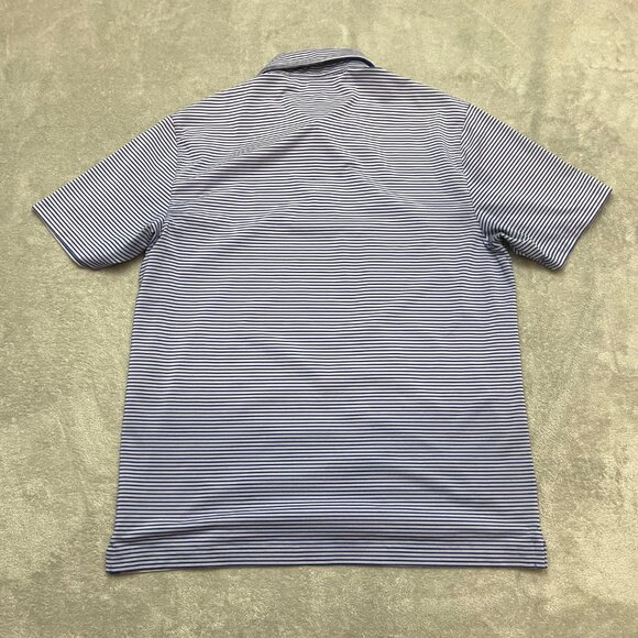 Under Armour Golf Polo Shirt Mens L Blue Striped Performance Golf Athletic Top - Picture 7 of 8